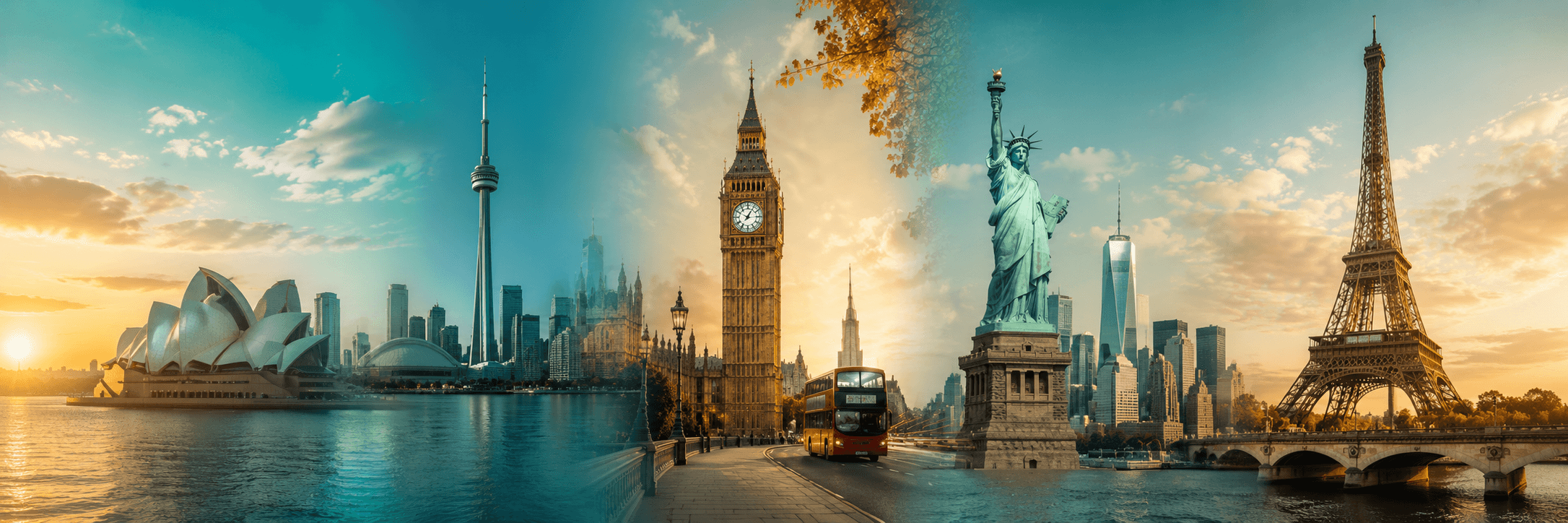 Study destinations — Australia, Canada, UK, USA, Europe